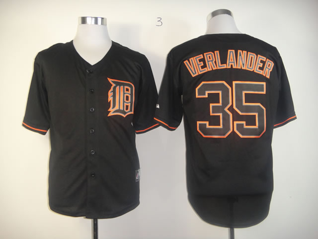 Men Detroit Tigers 35 Verlander Black MLB Jerseys